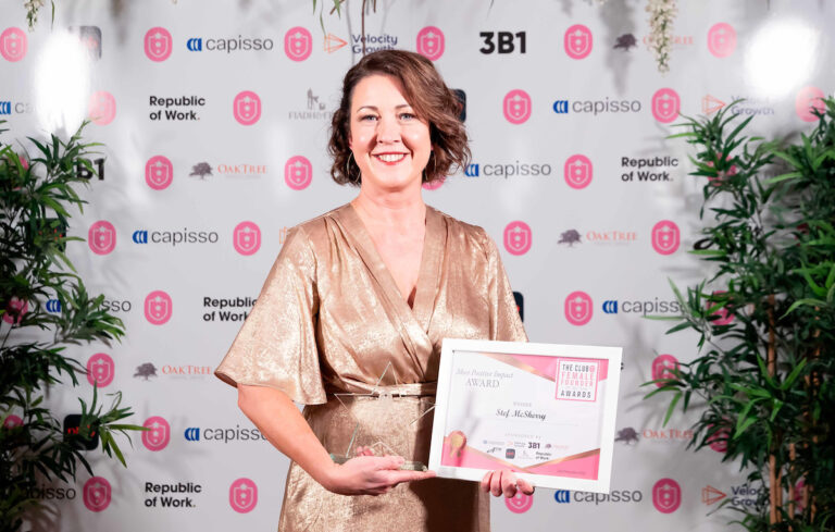 OSM PHOTO - 24/11/2023 - REPRO FREE -
Most Positive Award Winner - Stef McSherry, Kinderoma pictured at The Female Founder Awards which took place in Maryborough Hotel to celebrate women in business.
Picture: Alison Miles /OSM PHOTO